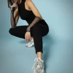 Black Blue Combination Shoes
